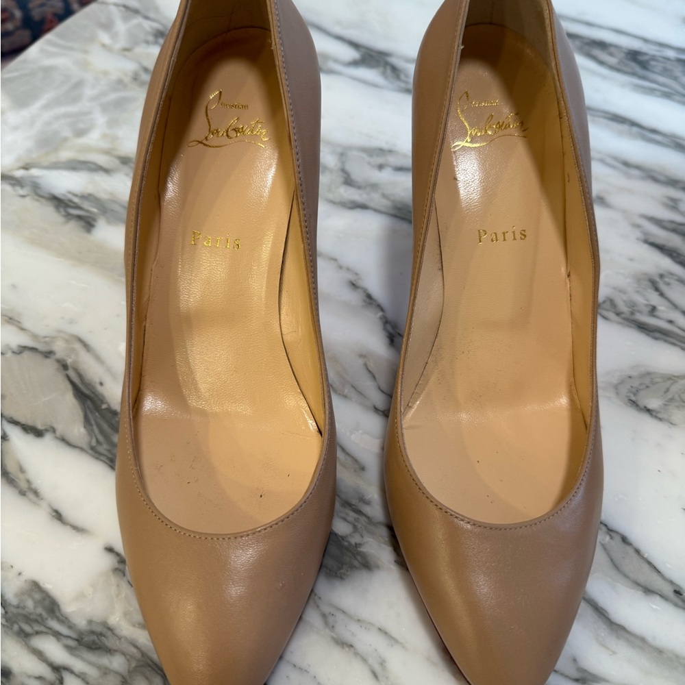 Christian Louboutin Nude Leather Heels